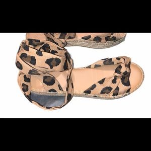 Cheetah print (tie around the ankle) sandals